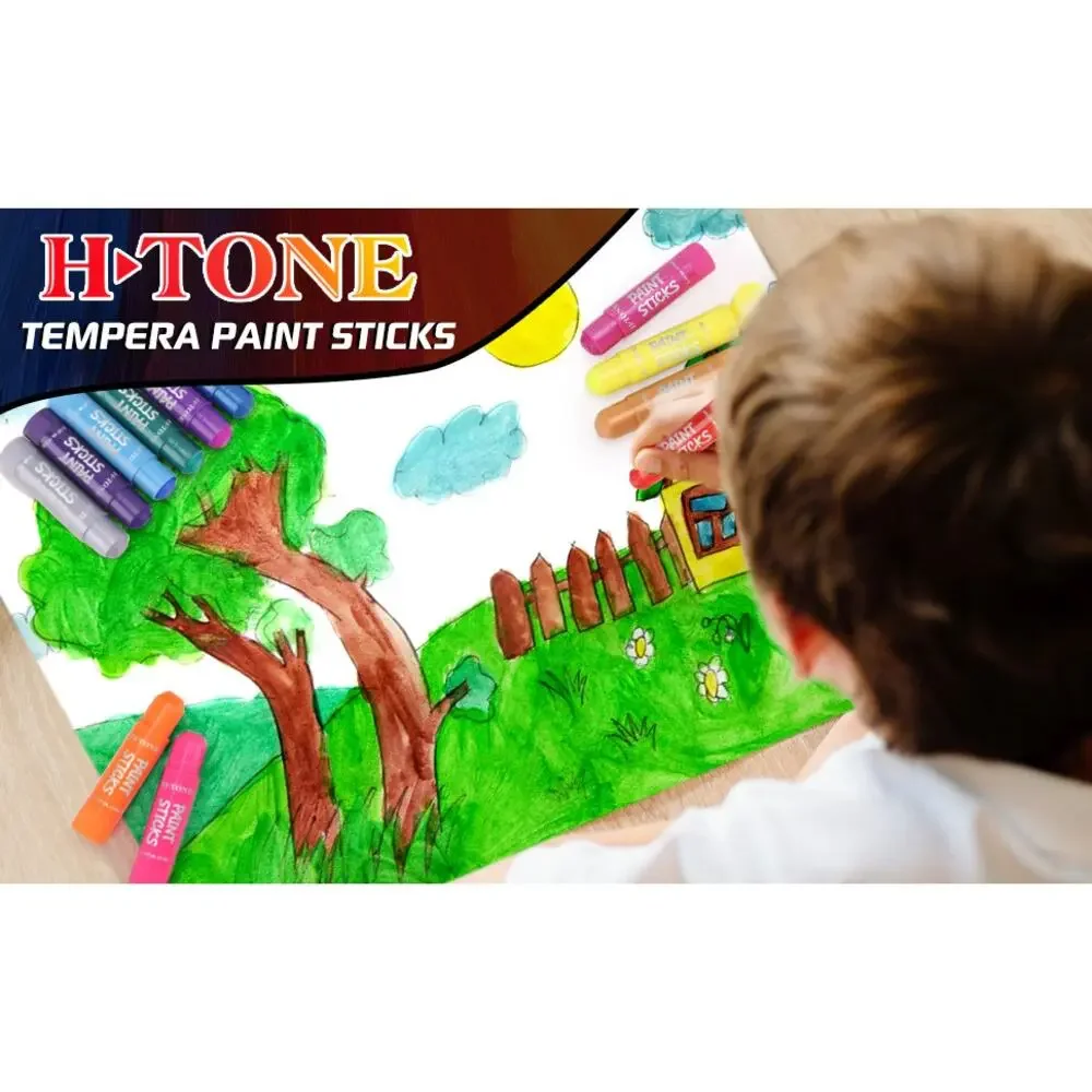 H-TONE 24 Colors Tempera Paint Sticks Washable Twistable Crayons Art New